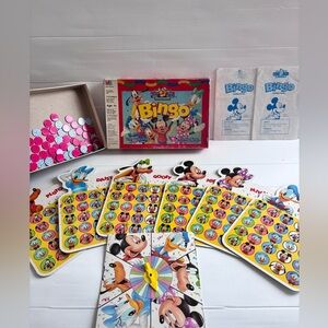 Vintage Disney Bingo Game 1992 Milton Bradley Mickey & Friends Kids Game